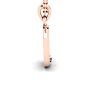 Letter O Diamond Initial Necklace In 14 Karat Rose Gold With Free Chain Image-3