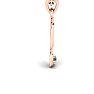 Letter P Diamond Initial Necklace In 14 Karat Rose Gold With Free Chain Image-3
