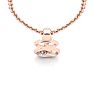 Letter S Diamond Initial Necklace In 14 Karat Rose Gold With Free Chain Image-4