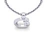 Letter C Swirly Initial Necklace In Heavy White Gold With Free 18 Inch Cable Chain Image-4