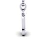 Letter G Swirly Initial Necklace In Heavy White Gold With Free 18 Inch Cable Chain Image-3