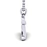 Letter L Swirly Initial Necklace In Heavy White Gold With Free 18 Inch Cable Chain Image-3