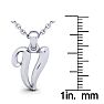 Letter V Swirly Initial Necklace In Sterling Silver With Free 18 Inch Cable Chain Image-5