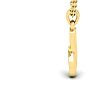 Letter I Swirly Initial Necklace In Heavy Yellow Gold With Free 18 Inch Cable Chain Image-3