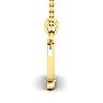 Letter Q Swirly Initial Necklace In Heavy Yellow Gold With Free 18 Inch Cable Chain Image-3