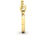 Letter V Swirly Initial Necklace In Heavy Yellow Gold With Free 18 Inch Cable Chain Image-3