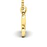 Letter X Swirly Initial Necklace In Heavy Yellow Gold With Free 18 Inch Cable Chain Image-3