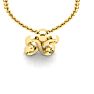 Letter X Swirly Initial Necklace In Heavy Yellow Gold With Free 18 Inch Cable Chain Image-4