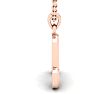 Letter A Swirly Initial Necklace In Heavy Rose Gold With Free 18 Inch Cable Chain Image-3