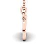 Letter B Swirly Initial Necklace In Heavy Rose Gold With Free 18 Inch Cable Chain Image-3