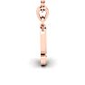Letter G Swirly Initial Necklace In Heavy Rose Gold With Free 18 Inch Cable Chain Image-3