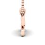 Letter H Swirly Initial Necklace In Heavy Rose Gold With Free 18 Inch Cable Chain Image-3