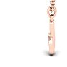 Letter I Swirly Initial Necklace In Heavy Rose Gold With Free 18 Inch Cable Chain Image-3