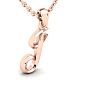 Letter J Swirly Initial Necklace In Heavy Rose Gold With Free 18 Inch Cable Chain Image-2