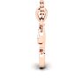 Letter J Swirly Initial Necklace In Heavy Rose Gold With Free 18 Inch Cable Chain Image-3