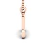 Letter K Swirly Initial Necklace In Heavy Rose Gold With Free 18 Inch Cable Chain Image-3