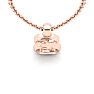 Letter S Swirly Initial Necklace In Heavy Rose Gold With Free 18 Inch Cable Chain Image-4