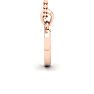 Letter V Swirly Initial Necklace In Heavy Rose Gold With Free 18 Inch Cable Chain Image-3