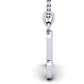 Letter A Swirly Initial Necklace In Heavy 14K White Gold With Free 18 Inch Cable Chain Image-3