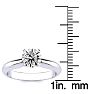 Round Engagement Rings, 1 Carat Round Diamond Solitaire Ring Crafted In 14K White Gold Image-4
