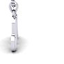 Letter M Swirly Initial Necklace In Heavy 14K White Gold With Free 18 Inch Cable Chain Image-3