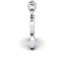Letter R Swirly Initial Necklace In Heavy 14K White Gold With Free 18 Inch Cable Chain Image-3