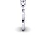 Letter S Swirly Initial Necklace In Heavy 14K White Gold With Free 18 Inch Cable Chain Image-3