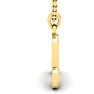 Letter A Swirly Initial Necklace In Heavy 14K Yellow Gold With Free 18 Inch Cable Chain Image-3