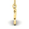 Letter B Swirly Initial Necklace In Heavy 14K Yellow Gold With Free 18 Inch Cable Chain Image-3