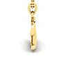 Letter D Swirly Initial Necklace In Heavy 14K Yellow Gold With Free 18 Inch Cable Chain Image-3