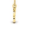 Letter F Swirly Initial Necklace In Heavy 14K Yellow Gold With Free 18 Inch Cable Chain Image-3