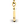 Letter G Swirly Initial Necklace In Heavy 14K Yellow Gold With Free 18 Inch Cable Chain Image-3