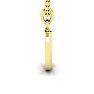 Letter O Swirly Initial Necklace In Heavy 14K Yellow Gold With Free 18 Inch Cable Chain Image-3