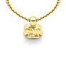 Letter S Swirly Initial Necklace In Heavy 14K Yellow Gold With Free 18 Inch Cable Chain Image-4