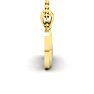 Letter U Swirly Initial Necklace In Heavy 14K Yellow Gold With Free 18 Inch Cable Chain Image-3