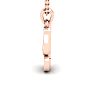 Letter Y Swirly Initial Necklace In Heavy 14K Rose Gold With Free 18 Inch Cable Chain Image-3