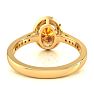1 1/3 Carat Oval Shape Citrine and Halo Diamond Ring In 14 Karat Yellow Gold Image-5