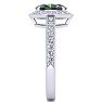 1-3/4 Carat Oval Shape Mystic Topaz Ring With Diamond Halo In 14 Karat White Gold Image-4