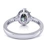 1-3/4 Carat Oval Shape Mystic Topaz Ring With Diamond Halo In 14 Karat White Gold Image-5