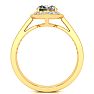 1-3/4 Carat Oval Shape Mystic Topaz Ring With Diamond Halo In 14 Karat Yellow Gold Image-3