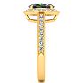 1-3/4 Carat Oval Shape Mystic Topaz Ring With Diamond Halo In 14 Karat Yellow Gold Image-4