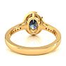 1-3/4 Carat Oval Shape Mystic Topaz Ring With Diamond Halo In 14 Karat Yellow Gold Image-5