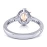 1-1/2 Carat Oval Shape Morganite and Halo Diamond Ring In 14 Karat White Gold Image-5
