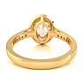 1-1/2 Carat Oval Shape Morganite and Halo Diamond Ring In 14 Karat Yellow Gold Image-5