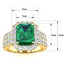 3 Carat Emerald and Halo Diamond Ring In 14 Karat Yellow Gold Image-6