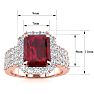 3 3/4 Carat Ruby and Halo Diamond Ring In 14 Karat Rose Gold Image-5