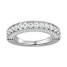 1 Carat Diamond Wedding Band In 14 Karat White Gold Image-1