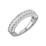 1 Carat Diamond Wedding Band In 14 Karat White Gold Image-2