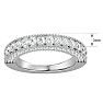 1 Carat Diamond Wedding Band In 14 Karat White Gold Image-5