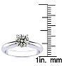 Round Engagement Rings, 1 Carat Round Diamond Solitaire Ring Crafted In 14K White Gold Image-4